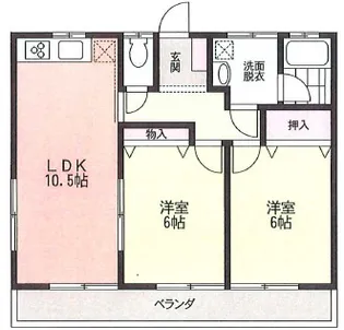 オオバハイツ【2階】の間取り