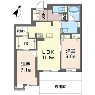 ジェンティーレ【1階】の間取り