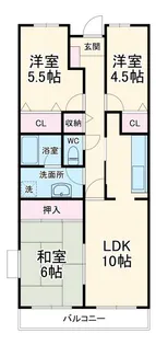 富士見台ハイツ【1階】の間取り
