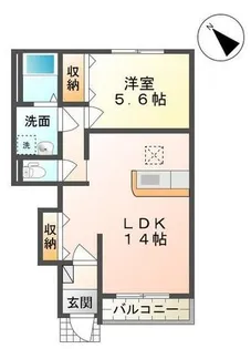 ルミナス アスタリスク【1階】の間取り