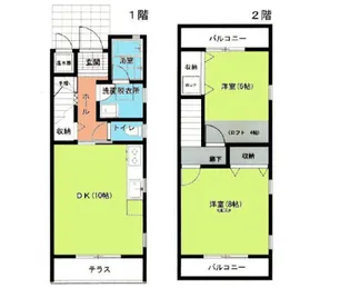 ツインクレストA棟【1階】の間取り