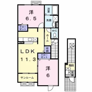 シュティルラント II【2階】の間取り