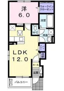 ピュアウィンド A【1階】の間取り