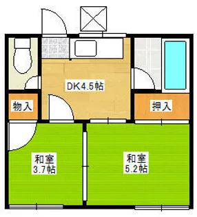 ユミカハイツ【2階】の間取り