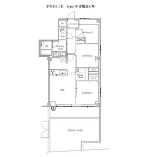 COCOWA平和台【1階】の間取り