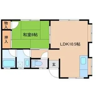 エリカハイツイイオカ【1階】の間取り