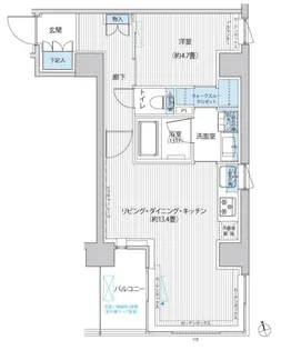 RODIA日本橋茅場町【2階】の間取り