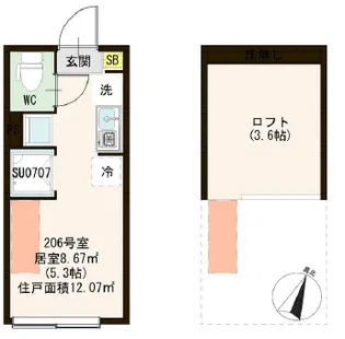 CHACHA【2階】の間取り