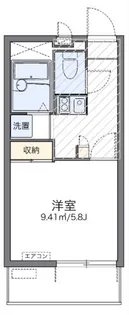 レオパレスSNブルーウッド【1階】の間取り