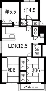 ファミール緑ヶ丘【1階】の間取り