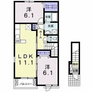 ヴィオラII【2階】の間取り