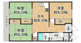 サンライフ深森【1階】の間取り