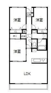 ベルヴィラージュ【1階】の間取り