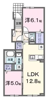 エススールVIII【1階】の間取り