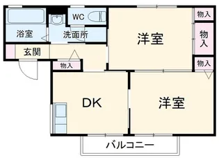 サニーハイツ【1階】の間取り