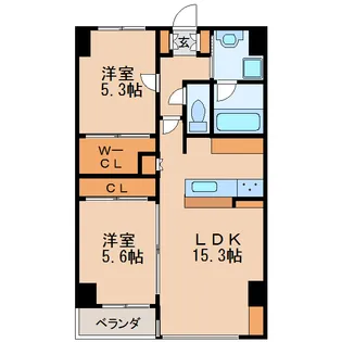 AREX丸の内II【8階】の間取り