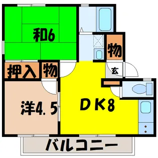 アーバンハイツシオンAB【2階】の間取り