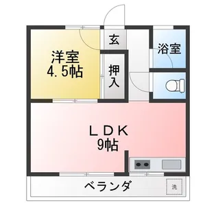シャトーブランII【1階】の間取り