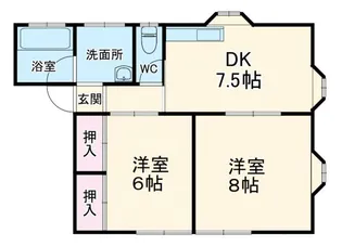 あずさコーポA【1階】の間取り