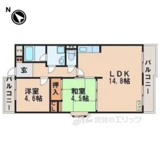 クレスティ栗田【3階】の間取り