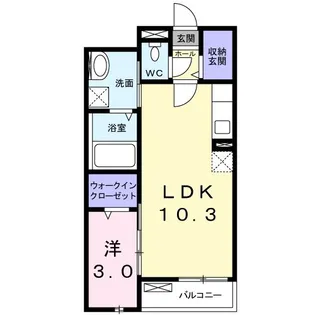 プランドール高槻【1階】の間取り