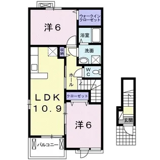 ラフレ-ズM I【2階】の間取り