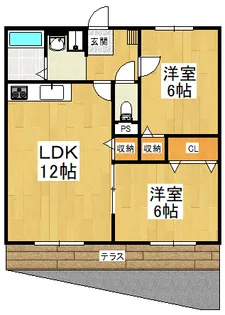 プレジオ喜多町【1階】の間取り