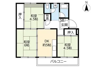 UR知立【5階】の間取り