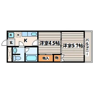 クレールコート【1階】の間取り