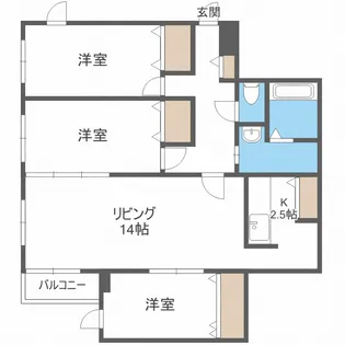 クラリス南9条【3階】の間取り