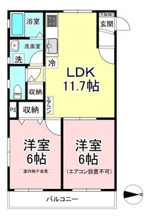 ウエストタウン【2階】の間取り