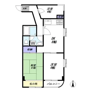 クレッセント柿の木坂【8階】の間取り