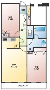 北柏パークホームズ参番館【1階】の間取り
