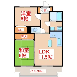 スリーリング【4階】の間取り