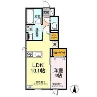 TORISIA青森中央【1階】の間取り