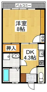 小太鼓ビル【2階】の間取り