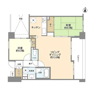 ベイヒルズ鶴見豊岡【9階】の間取り