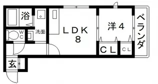Maison Blanche Nagai【2階】の間取り
