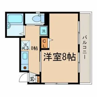 ハイツ大室【3階】の間取り