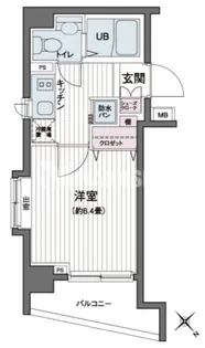 エコロジー都立大学レジデンス【6階】の間取り