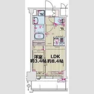 プレサンス新大阪ジェイズ【7階】の間取り