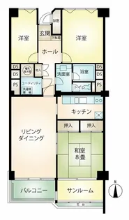 熱海プラザ【8階】の間取り