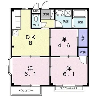 バード・ヒルA【2階】の間取り