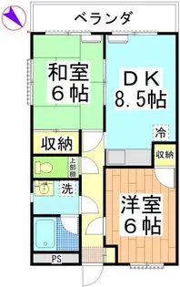 ソレイユ轟【5階】の間取り