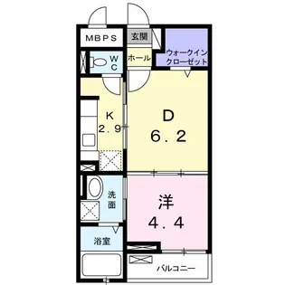 ウエストサイド ヒルズ【2階】の間取り