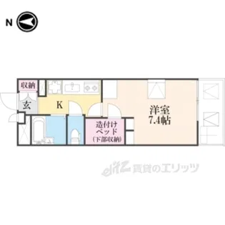 レオパレスペニーレーン【1階】の間取り