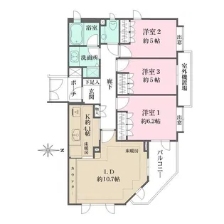 ファミールグラン等々力【2階】の間取り