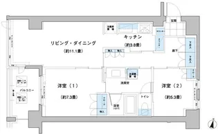 ガーデニエール砧レジデンス【3階】の間取り