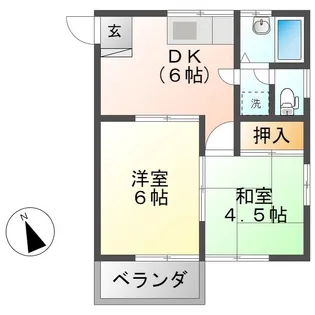 ハイツプリムラ【2階】の間取り