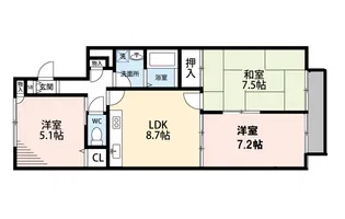 季楽荘【1階】の間取り